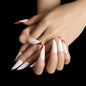 Wearing nails rose gold and beveled edge french manicure