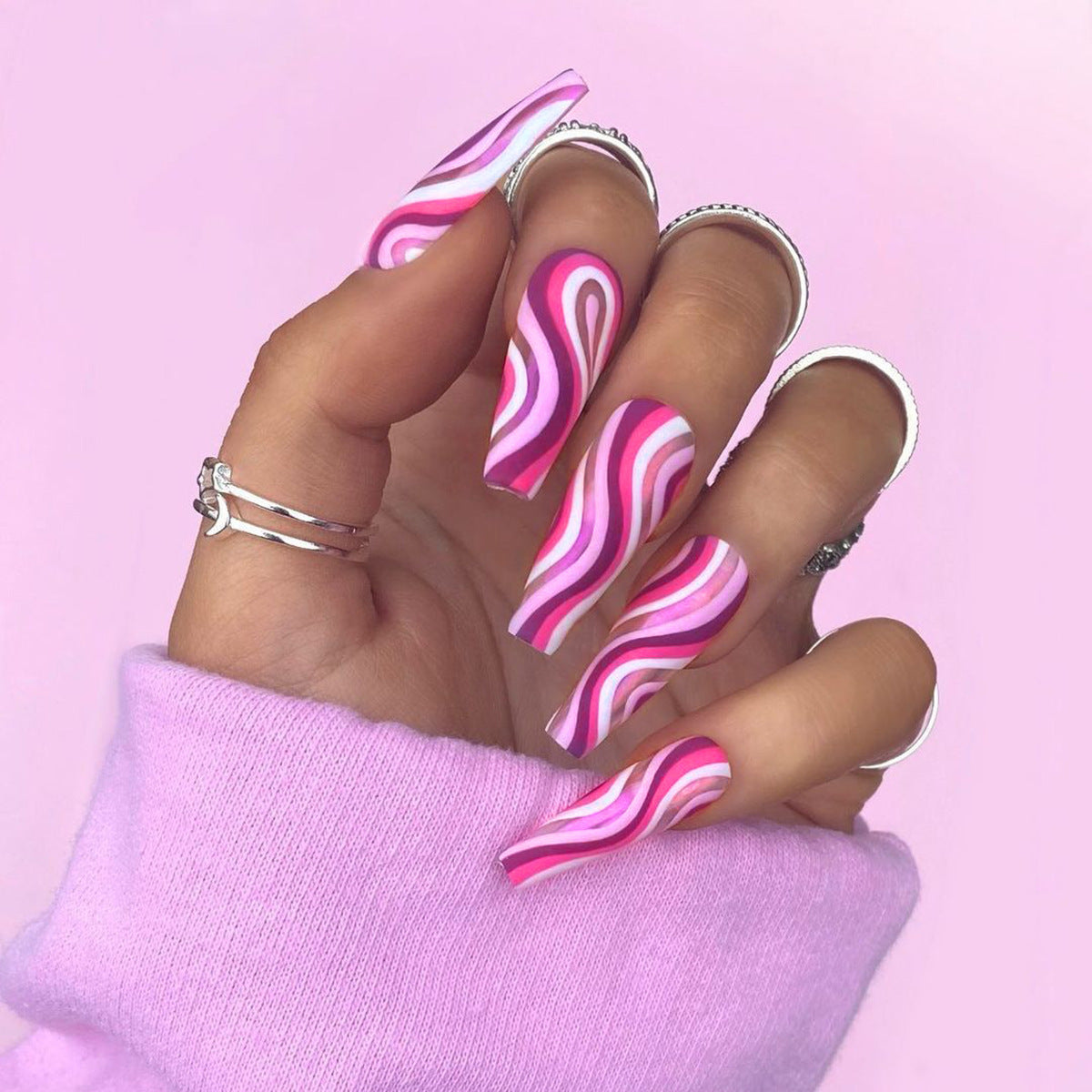 Detachable Artistic Wearable Finished Fake Nails 