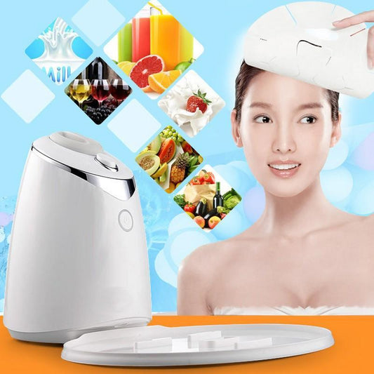 Facial Treatment DIY Automatic with a woman applying a facial mask, showcasing a natural and healthy skincare routine.